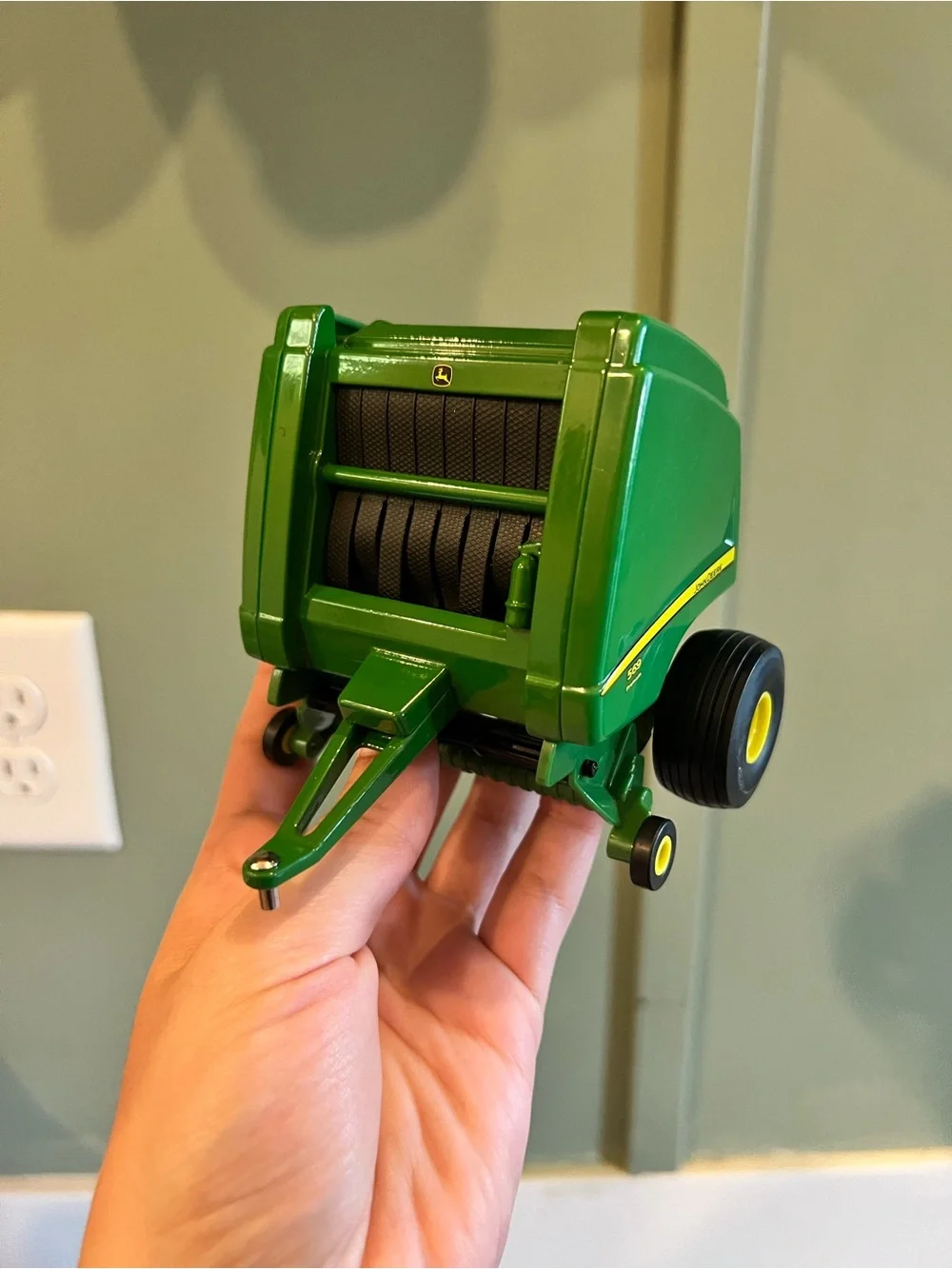 John Deere Green and Yellow Round Baler Toy